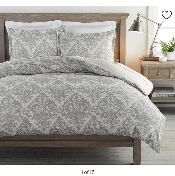 Pottery Barn Jacquard Medallion Cotton/Linen Duvet Cover